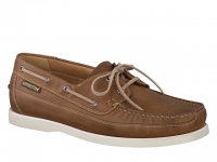 chaussure mephisto lacets boating cuir lisse brun moyen